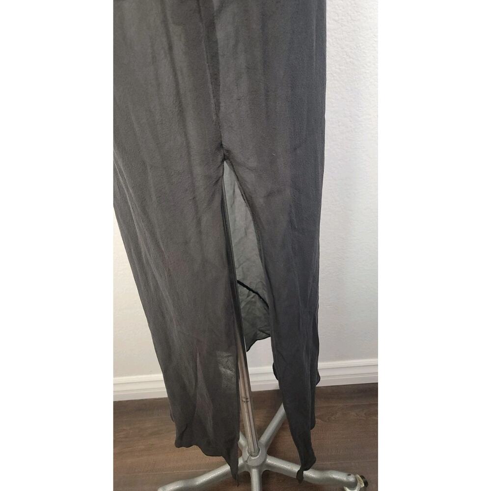 Victorias Secret Midi Slip Dress M 100% SILK Sheer Scoop Neck Strappy Open Back - Picture 8 of 13